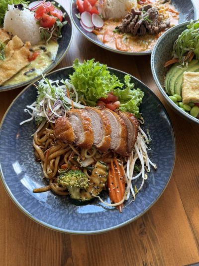 Udonyaki knusprige Ente